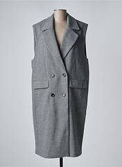 Manteau long gris KAFFE pour femme seconde vue