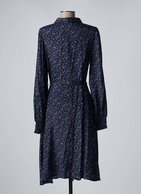 Robe mi-longue coupe fluide manches longues noir KAFFE femme