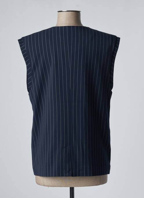 Gilet manches courtes fermeture boutonnée sur le devant bleu ATELIER REVE femme