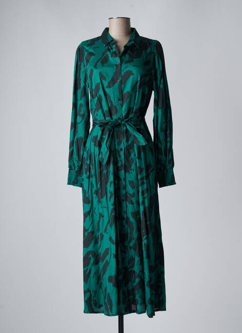 Robe longue vert KAFFE pour femme