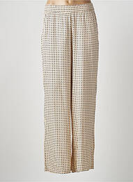 Pantalon large coupe fluide beige KAFFE femme