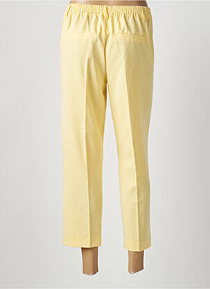 Pantalon 7/8 taille élastique jaune KAFFE femme
