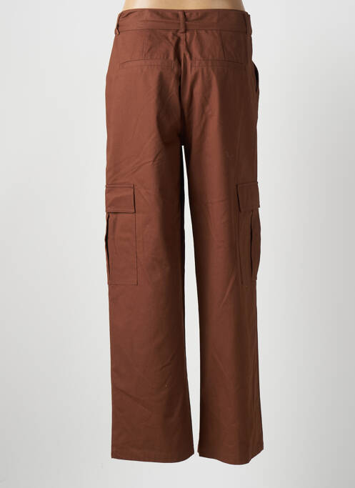 Pantalon droit marron KAFFE pour femme