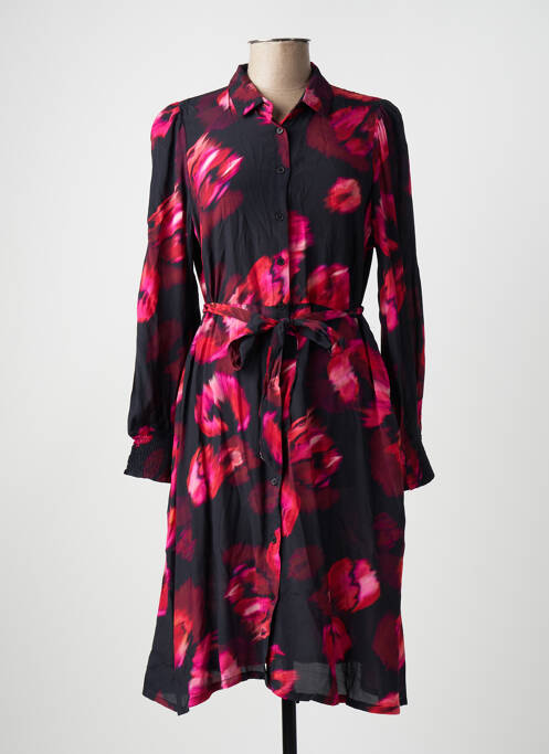 Robe mi-longue noir KAFFE pour femme