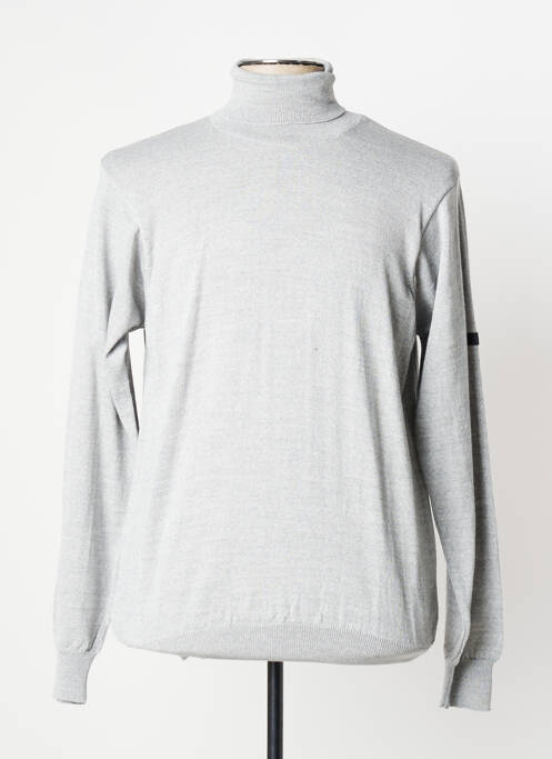 Pull col roulé gris MONTE CARLO pour homme