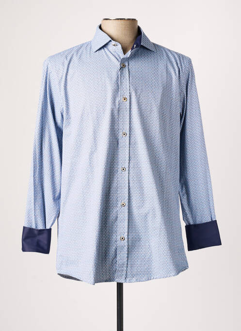 Chemise manches longues bleu MONTE CARLO pour homme