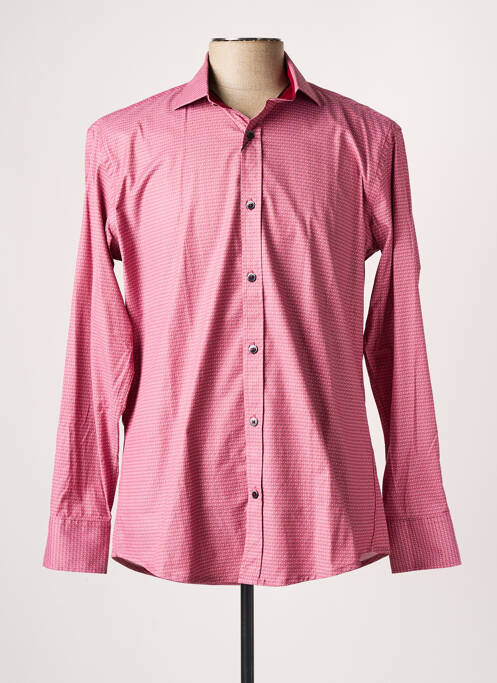 Chemise manches longues rose MONTE CARLO pour homme