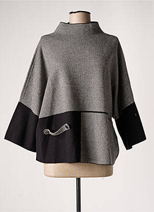 Pull tissage chiné manches longues gris JOSEPH RIBKOFF femme