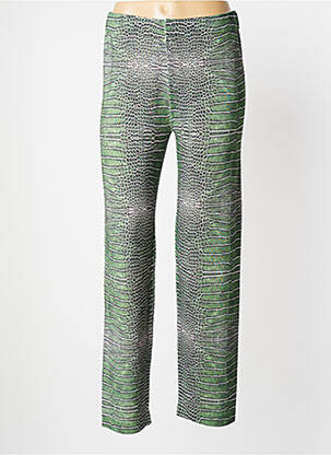 Pantalon droit stretch taille normale vert JEI'S BY LETIZIA DENARO femme
