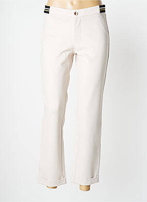 Pantalon slim taille élastique taille normale beige WALTRON femme