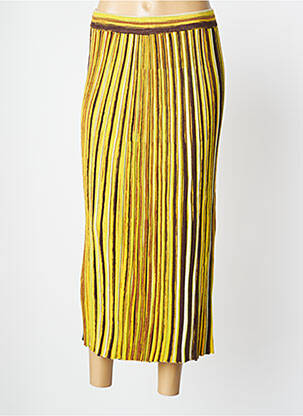 Jupe mi-longue coupe évasée jaune SURKANA femme