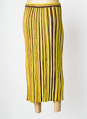 Jupe mi-longue stretch jaune SURKANA femme