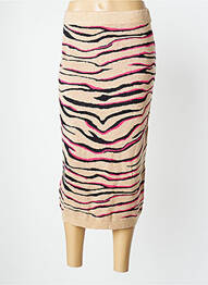 Jupe mi-longue taille normale beige LOLA CASADEMUNT femme