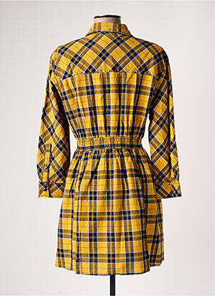 Robe courte coupe évasée manches longues jaune DESIGUAL femme