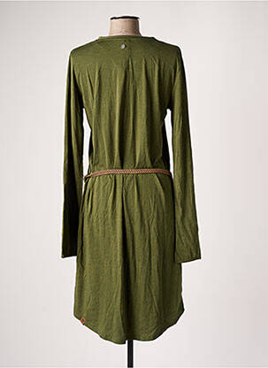 Robe mi-longue imprimé fantaisie manches longues vert RAGWEAR femme
