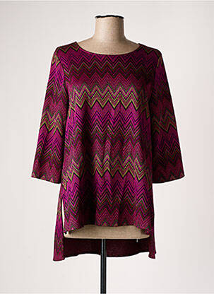 Tunique manches longues col rond violet IMPERIAL femme