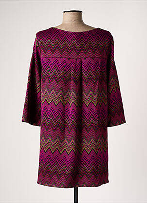 Tunique manches longues col rond violet IMPERIAL femme