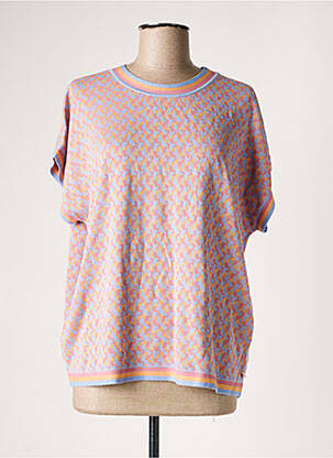Pull resserrée sur le bas manches courtes rose NUMPH femme