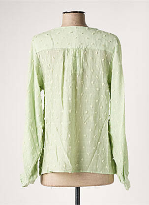 Blouse poignets boutonnés avec fente manches longues vert GARCIA femme