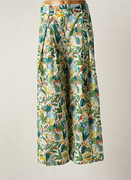 Pantalon large tissage popeline taille normale vert MOLLY BRACKEN femme