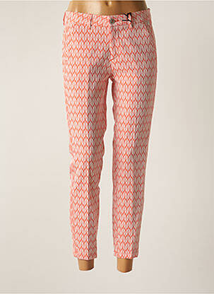 Pantalon 7/8 taille élastique taille basse orange FREEMAN T.PORTER femme