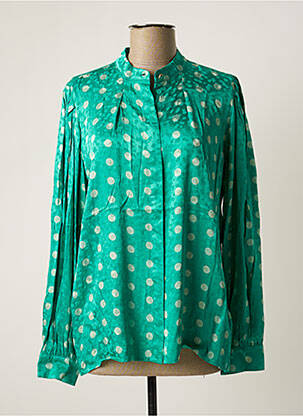 Chemisier coupe fluide manches longues vert NUMPH femme