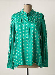 Chemisier coupe fluide manches longues vert NUMPH femme