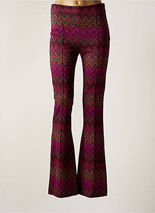 Pantalon flare stretch taille haute violet IMPERIAL femme