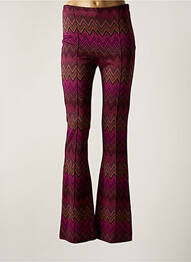 Pantalon flare stretch taille haute violet IMPERIAL femme