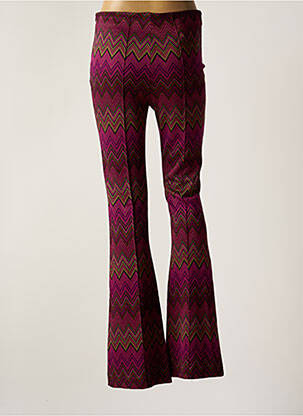 Pantalon flare stretch taille haute violet IMPERIAL femme