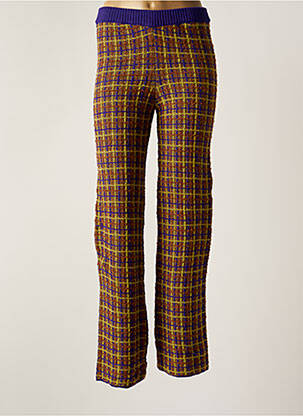 Pantalon droit taille élastique violet DIXIE femme