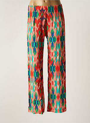 Pantalon droit tissage crêpe rouge IMPERIAL femme