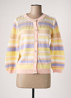 Gilet manches longues col rond jaune NUMPH femme