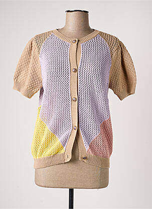 Gilet manches courtes resserrée sur le bas violet NUMPH femme