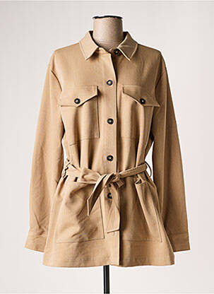 Veste casual coupe droite beige KAFFE femme
