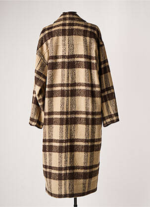 Manteau long coupe droite sans capuche beige IN WEAR femme