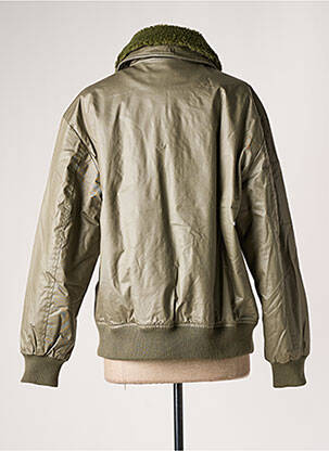 Blouson finition bords-côtes vert NUMPH femme