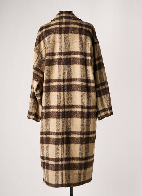 Manteau long coupe droite sans capuche beige IN WEAR femme