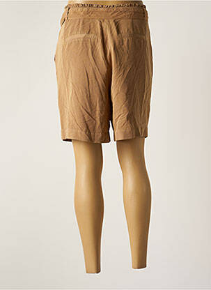 Short fermeture zippée sous rabat boutonné taille haute beige NUMPH femme