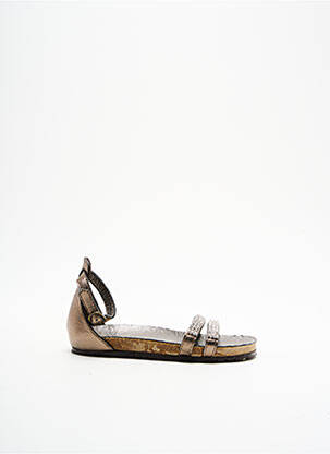 Sandales/nu pieds tissage satiné bout ouvert marron NATURINO fille