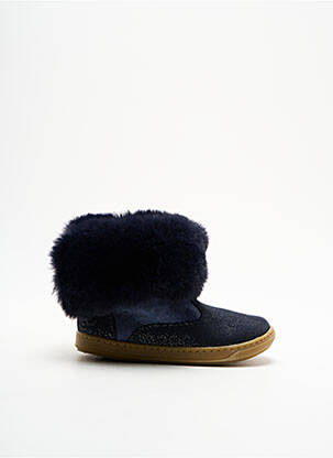 Bottines/boots semelle amovible bout rond bleu SHOO POM fille