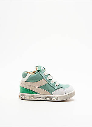 Baskets nubuck bout rond vert STONES AND BONES garcon
