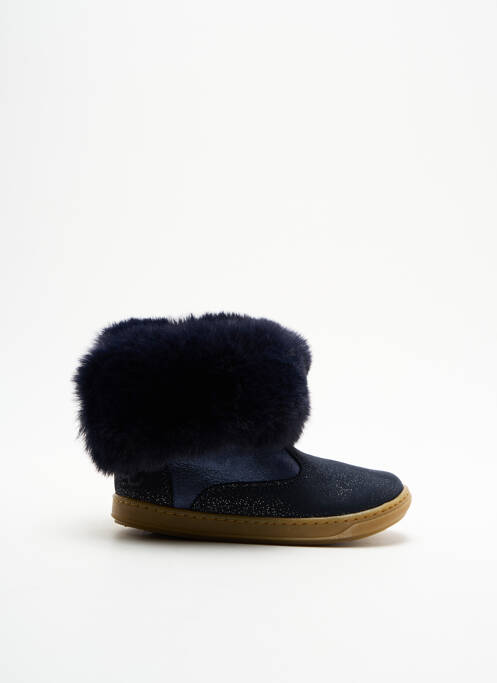 Bottines/boots semelle amovible bout rond bleu SHOO POM fille