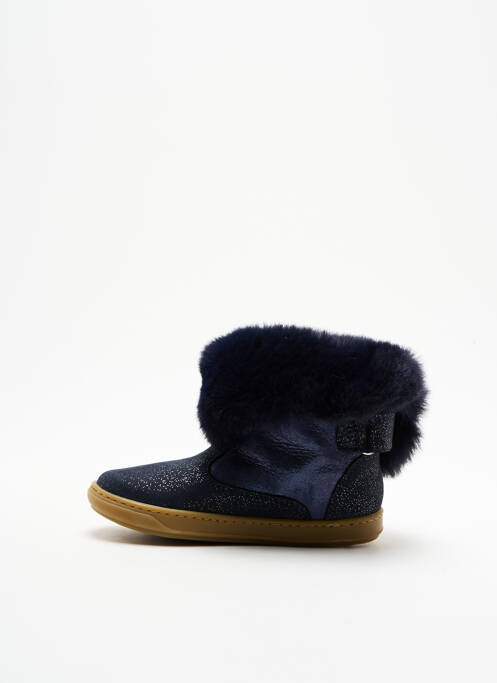Bottines/boots semelle amovible bout rond bleu SHOO POM fille
