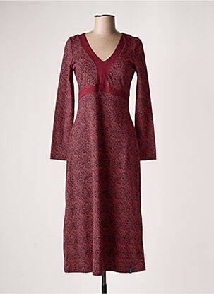 Robe mi-longue rouge TRANQUILLO pour femme