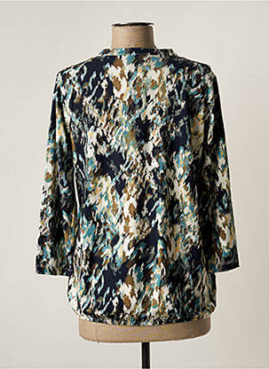 Top stretch manches 3/4 bleu BRANDTEX femme