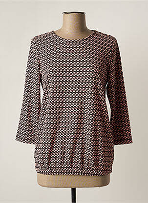 Top imprimé fantaisie manches 3/4 rose BRANDTEX femme