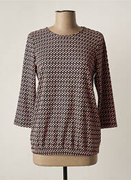 Top imprimé fantaisie manches 3/4 rose BRANDTEX femme