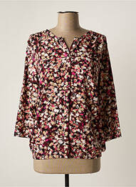 Top tissage jersey manches 3/4 rouge BRANDTEX femme