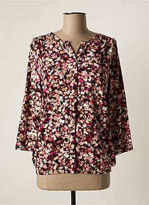 Top tissage jersey manches 3/4 rouge BRANDTEX femme